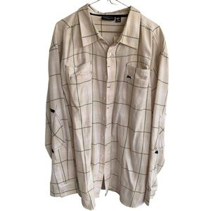 🆕 A. Tiziano Men’s Long Sleeve Button Up Shirt Western Size XXL Kiss Pearl Gray